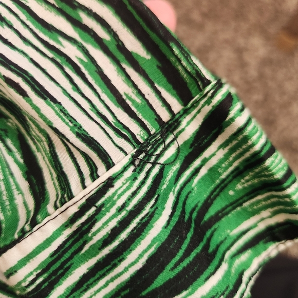 Derek Lam Design Nation Green black cotton Button down Shirt Dress Size Medium - Picture 15 of 16